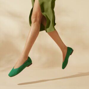 Vivaia Margot Flat Slip On Shoes Forest Green